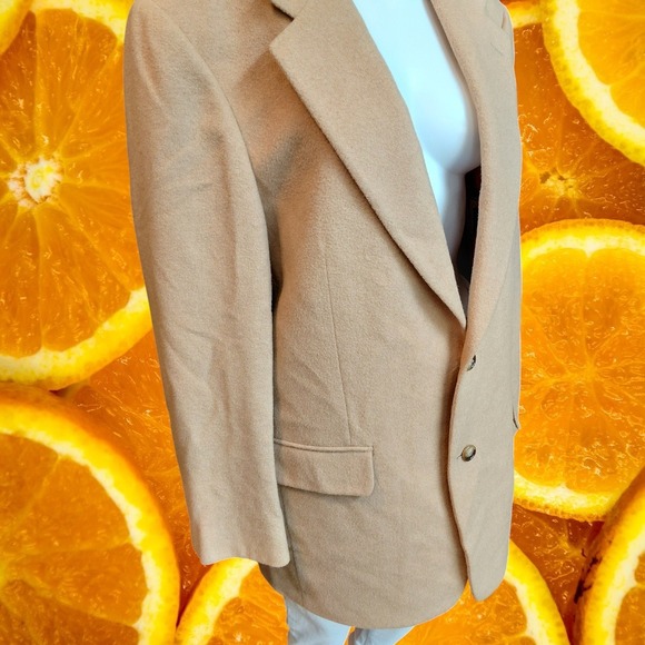 Brooks Brothers Mens 100% Camelhair Blazer Sport Coat Tan Size 39RG